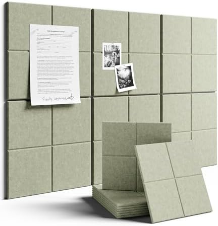 Fluxynara Felt Bulletin Board & Cork Board Alternative, Sage Green by FLUXYNARA