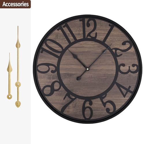 LEIKE Extra Large Wall Clock, Silent Little Ticking, Battery Operated Round - Image 6