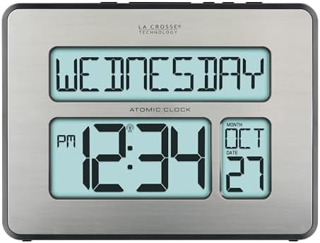 La Crosse Technology 513-1419BLv4-INT Backlight Atomic Full Calendar Clock by LaCrosseTechnology