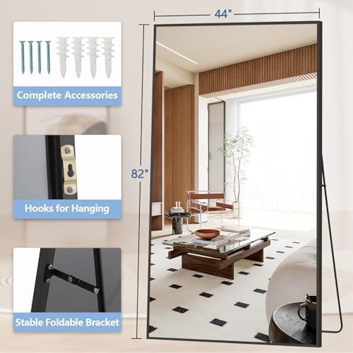 MirrMuse 82"X44" Oversized Floor Mirror Full Length, Extra Large Mirror - Image 6