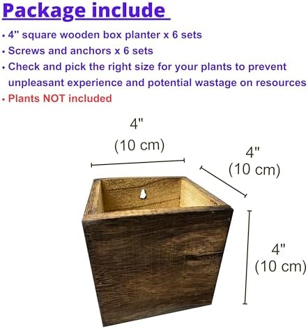 LaLaGreen Planter Boxes for Indoor Plant Wooden Wall Planters - Image 2