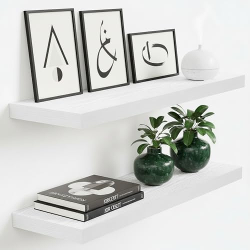 Vivelove Floating Shelves 9 inch Deep 24”Long Set of 2 by VIVELOVE