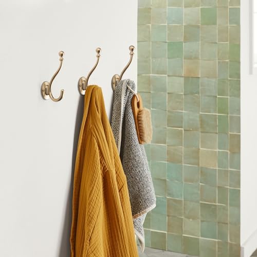 AVICCI 5 Pack Coat Hooks Champagne Bronze Coat Hook, Heavy Duty Hooks - Image 3