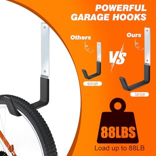 TVKB Garage Hooks Heavy Duty Bike Hooks - Image 5