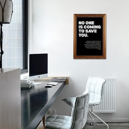 No One Is Coming To Save You Motivational Canvas Wall Art, Empowering - Image 3