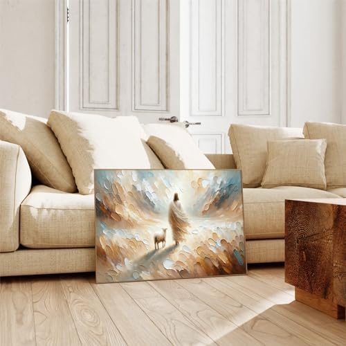 Jesus Lamb Wall Art Painting Set of One Christian Scripture Wall Decor Pictures - Image 6