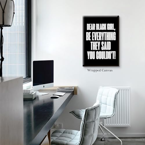 Be Everything They Said You Couldn't Motivational Canvas Wall Art, - Image 3