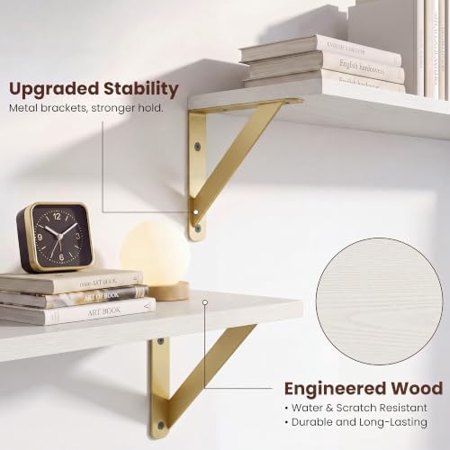 24 X 6 Inch White Wall Shelves - Image 5