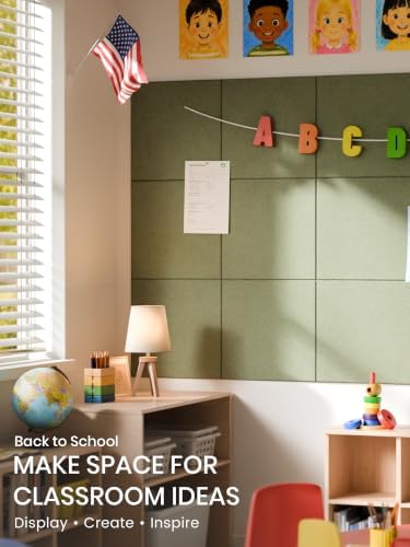 Bumusty 48"x 36" Large Felt Bulletin Board Tiles - Image 5