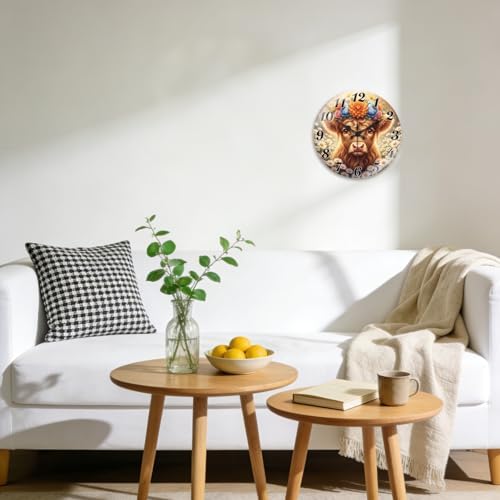 peacoblue Highland Cattle Wall Clocks Battery Operated - Image 3