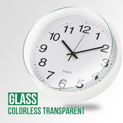 Wall Clock Modern Simple Style Round Plastic Decor Clock Non-Ticking Silent - Image 5