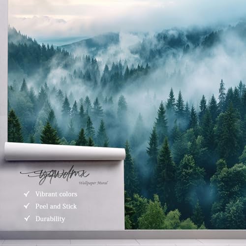 YQWDMX - Misty Forest Wallpaper self-Adhesive wall murals - Image 4