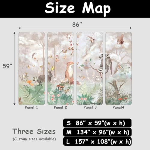 Butterfly Fox Forest Animal Peel and Stick Mural - Image 6