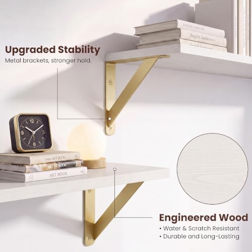 6 Inch Deep Wall Shelves 16 x 6 Set of 2 - Image 5