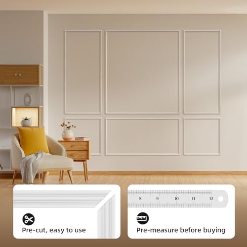 Peel and Stick Wall Molding Kit Set of 6 Frames - Image 3