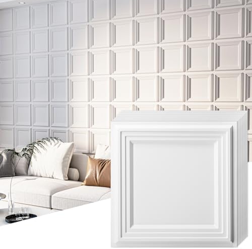 Art3d 33-Pack Accent 3D Textured Wall Panels, 11.8 x 11.8 in by Art3d