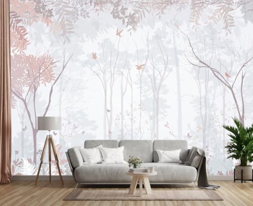Pink Forest Wallpaper, peel and stick wall decals - Image 3