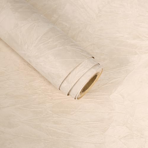 VaryStyle Self Adhesive Velvet Fabric Wallpaper Beige Felt Drawer Liner by VaryStyle