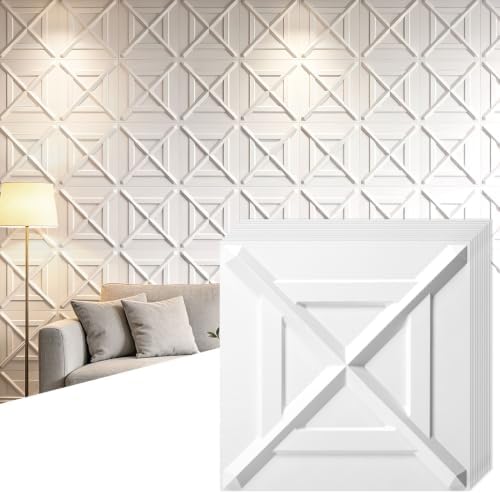 Art3d X-Shape Decorative 3D Wall Panels, 11.8 x 11.8 in by Art3d
