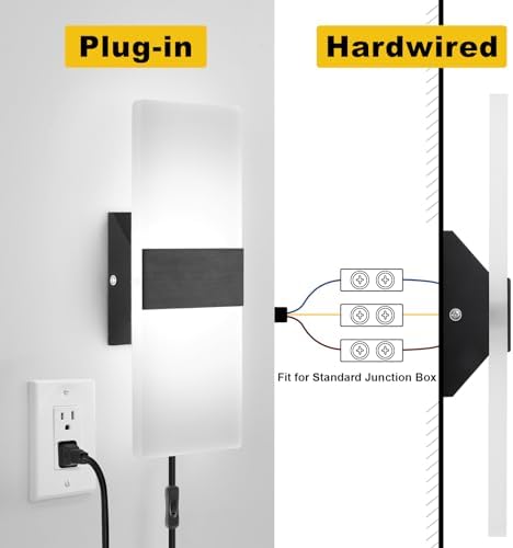 GOODATE Plug in Wall Sconce - Image 5