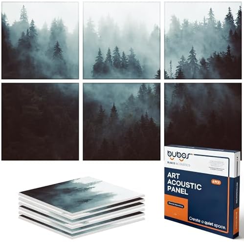 BUBOS 6 Pack Art Acoustic Wall Panels, 70.8”x47.2”Self Adhesive by BUBOS
