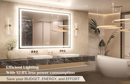 Keonjinn 60x40 Inch LED Bathroom Mirror - Image 2