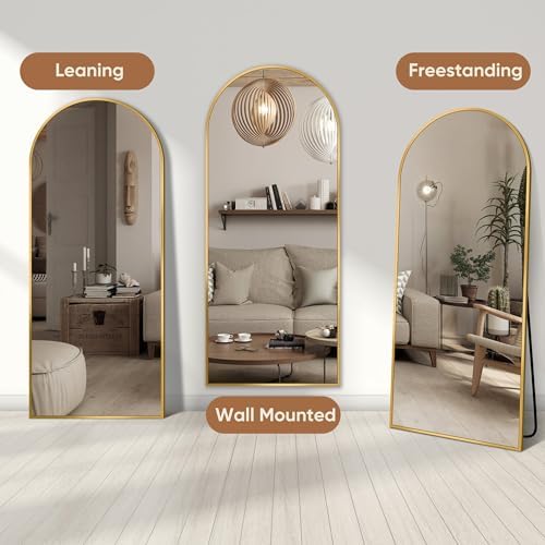 69"x28" Arched Full Length Mirror, Standing Floor Mirror - Image 5