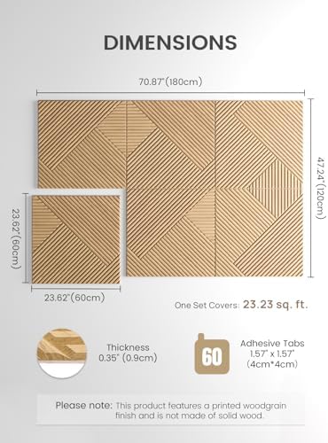 Fluxynara 6-Pack Felt Bulletin Board, Natural Oak Diamond Chevron-1 - Image 2