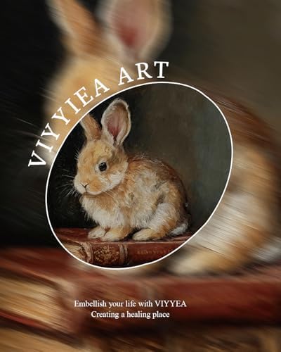 VIYYIEA Vintage Gold Framed Rabbit Wall Art Print, 12x16 Inch - Image 4