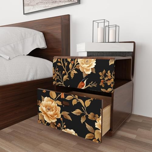 Laatse Dark Floral Bird Wallpaper Peel and Stick 17.5"x 118" - Image 6