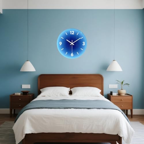 12 in Modern Wall Clock, Silent Glass Clock, Decorative Wall Clocks - Image 4