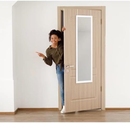 14.25 X 50.25 Inch Over-The-Door Rectangular Full Length Mirror, Space Saving - Image 5