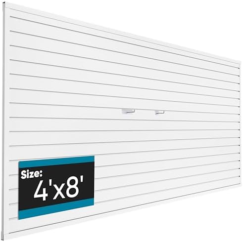 Brakki Slat Wall Paneling 4x8 Ft, Slatwall Garage Organizer Storage System by BRAKKI