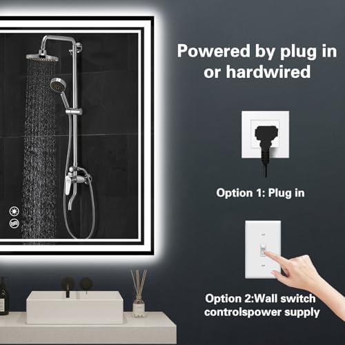 28" x 36" LED Bathroom Mirror, Wall Vanity Mirror - Image 6