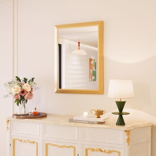 Amorho Bathroom Mirror for Wall, 24 X32 Inch Metal Framed by Amorho