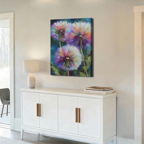 ZERILYN Ship Next Day Vibrant Floral Canvas Art Dreamy Flower Wall Decor Modern - Image 3