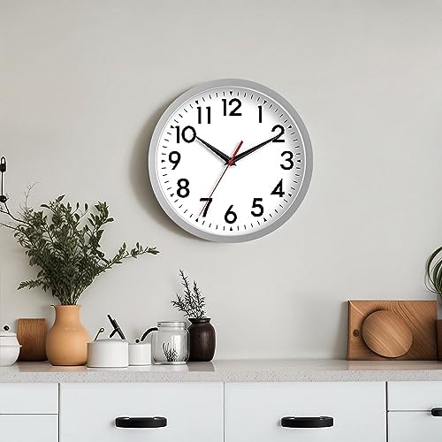 DAXSMY 10 Inch Wall Clock, Battery Operated Silent Non Ticking - Image 5