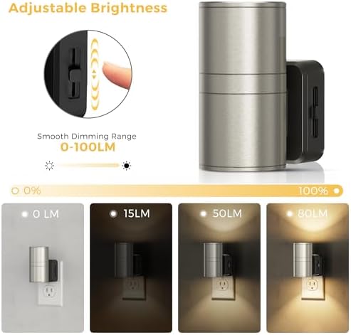 L LOHAS LED Night Light, Dimmable Night Lights Plug into Wall, Light Sensor - Image 2