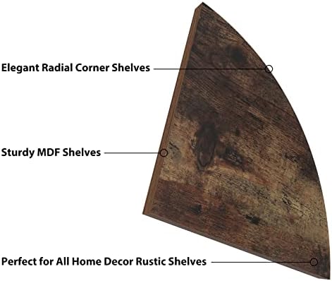 HORLIMER 6 Pack Wall Mount Floating Corner Shelf - Image 4