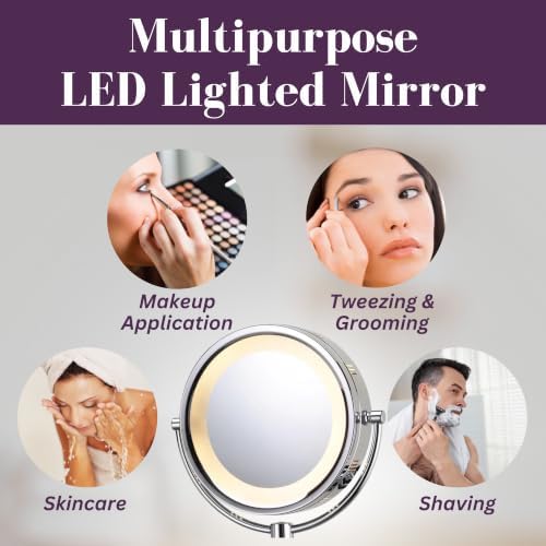 JERDON Hardwired Wall-Mount Makeup Mirror - Image 6