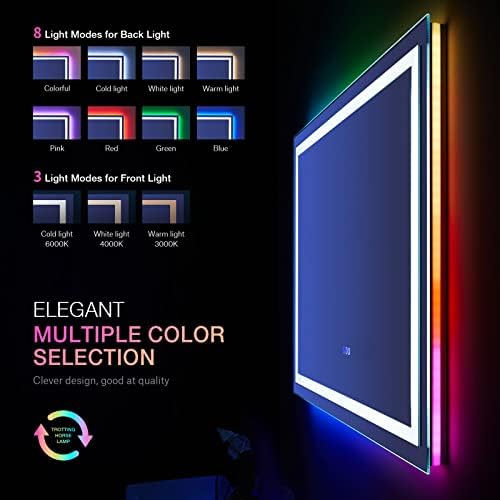 LOAAO 32"X32" RGB LED Bathroom Mirror - Image 4