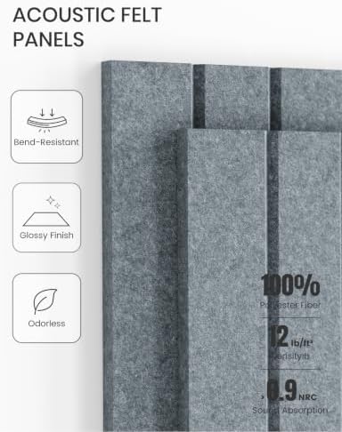 Fluxynara 36" x 24" Large Felt Bulletin Board，Slate Gray - Image 5