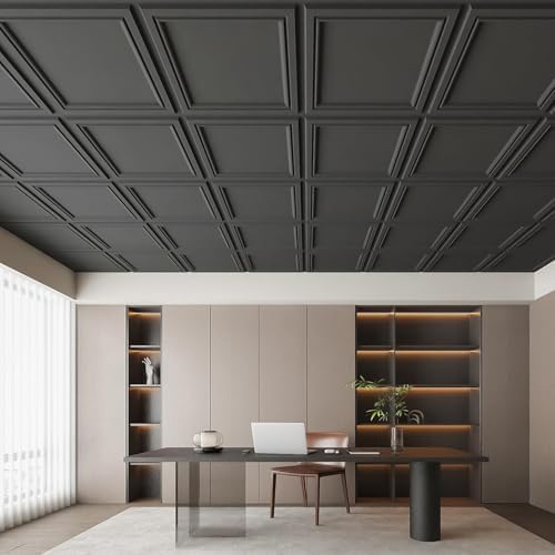 Art3d 12 Pack PVC Ceiling Tiles, 24x24 Inches Waterproof Drop Ceiling - Image 2