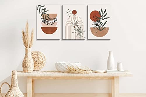 Boho Wall Art Prints，Boho Wall Decor, Mid Century Modern Wall Art，Set of 3 - Image 4