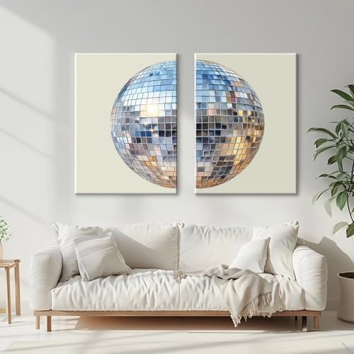Baccone Disco Ball Wall Art Aesthetic Preppy Canvas Wall Decor Disco Ball - Image 7