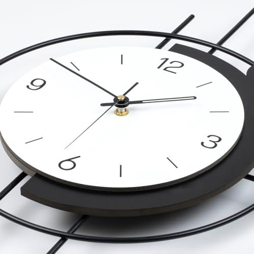 Large Wall Clock for Living Room Decor Modern Silent Black Clock - Image 6