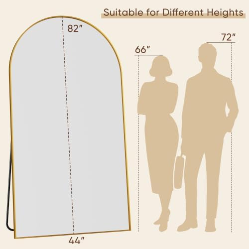 82"x44" Arched Full Length Mirror, Large Floor Mirror - Image 4