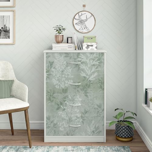 EeeComing Sage Green Vintage Plants Peel and Stick Wallpaper Cottage Self - Image 5