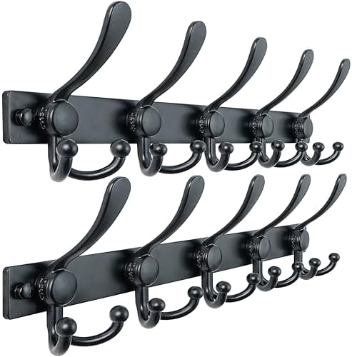 Dseap Coat Rack Wall Mount, Heavy Duty 12-Gauge Base vs Flimsy 1mm, by Dseap