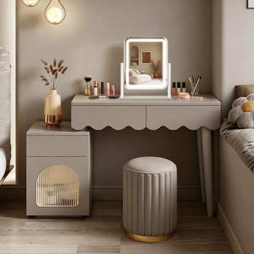 Ratsamee Rechargeable Vanity Mirror, 8000mAh 13"×15" Makeup Mirror - Image 3